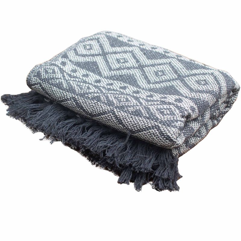 Boho Komfort Přehoz 125x150cm - Šedá Geometrie
