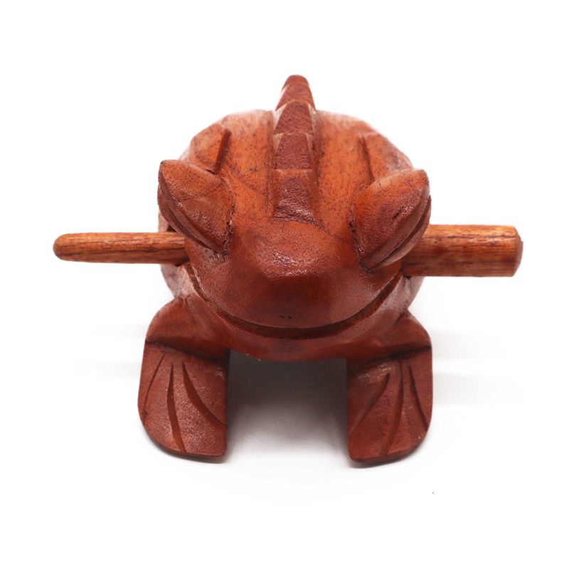 Grande Grenouille en Bois qui Coasse