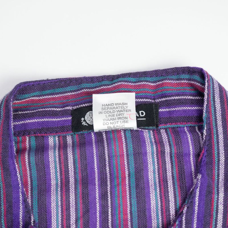 Nomad Sari Grandad Camisa - Negro Púrpura - Mediano