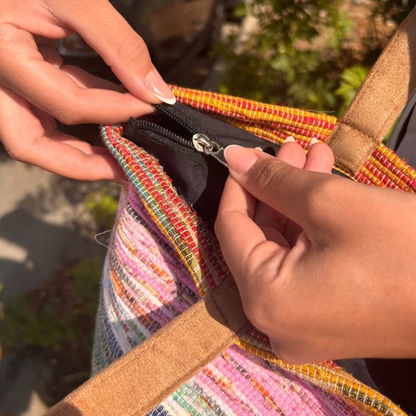 Sac de Grand Tapis Recyclé - Teintes de Crépuscule