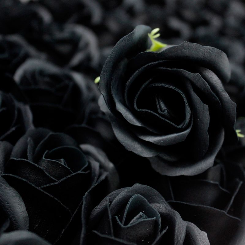 Roses de Savon  pour Bouquet- Medium/Noir