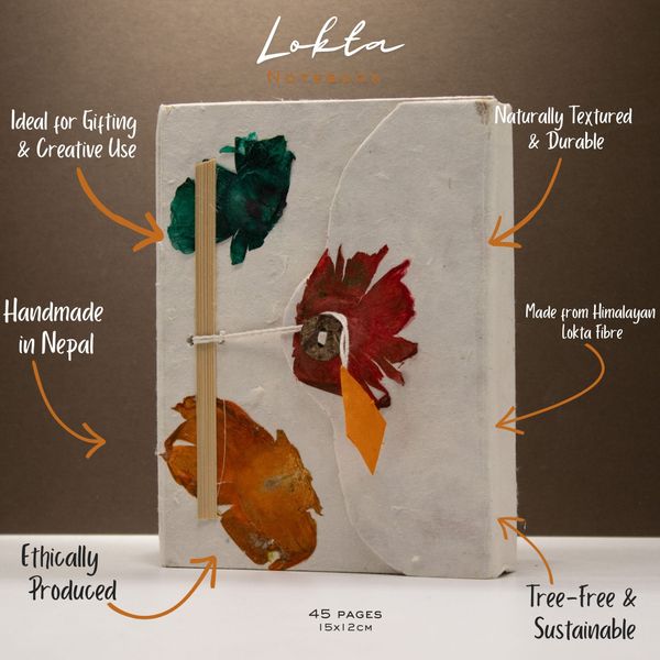 Med Lokta Button Lock Notebook - 45 pages