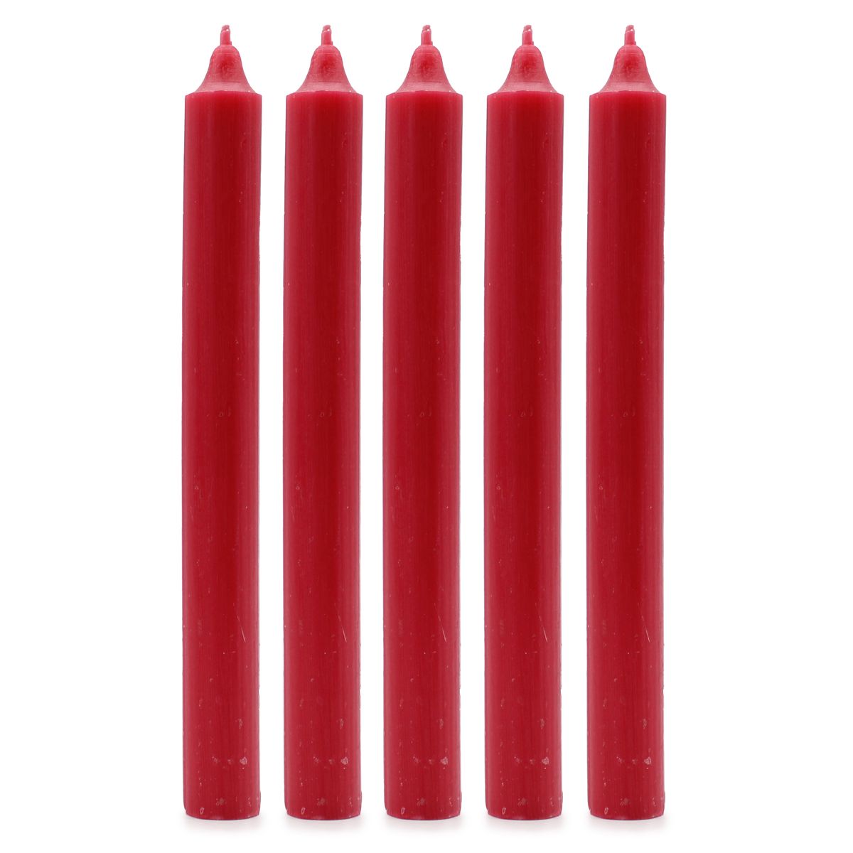 Velas de jantar a granel de cor sólida - Vermelho rústico - Embalagem de 10