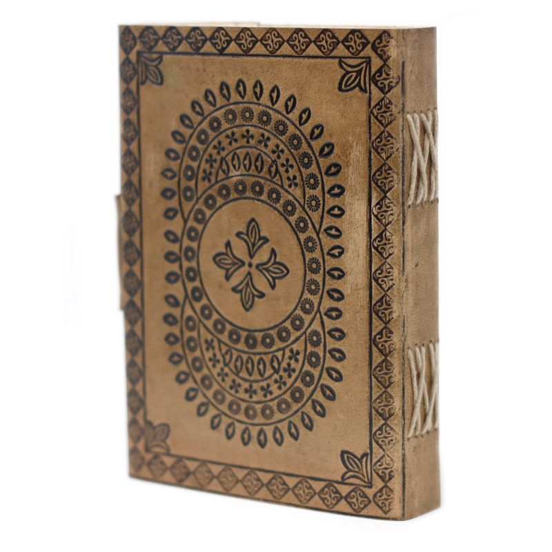 Leather Blue Mandala Notebook (18x13 cm)