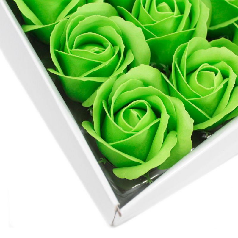 Roses de Savon  pour Bouquet- Medium/Vert