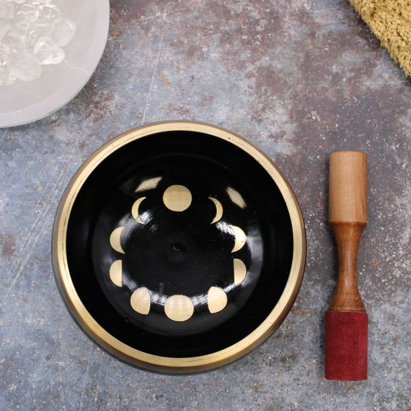 Set Mare de Vase Cântătoare Faza Lunii - Negru 14cm
