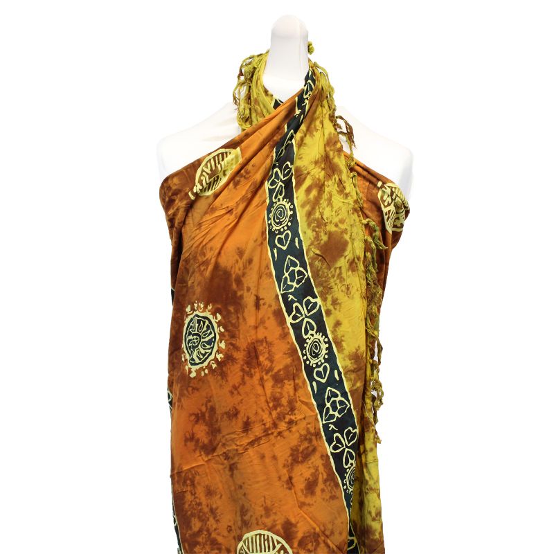 Sarongs celtiques de Bali - Pièces porte-bonheur (4 couleurs assorties)