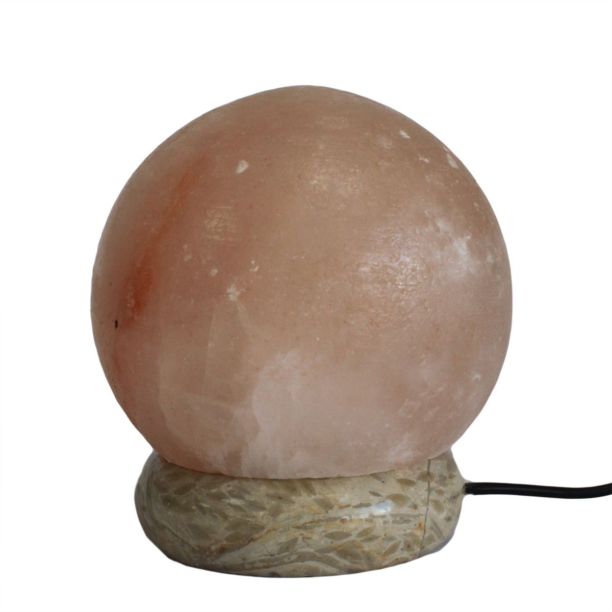Lâmpada de sal em forma de bola USB de qualidade - 8 cm (multicolorida)