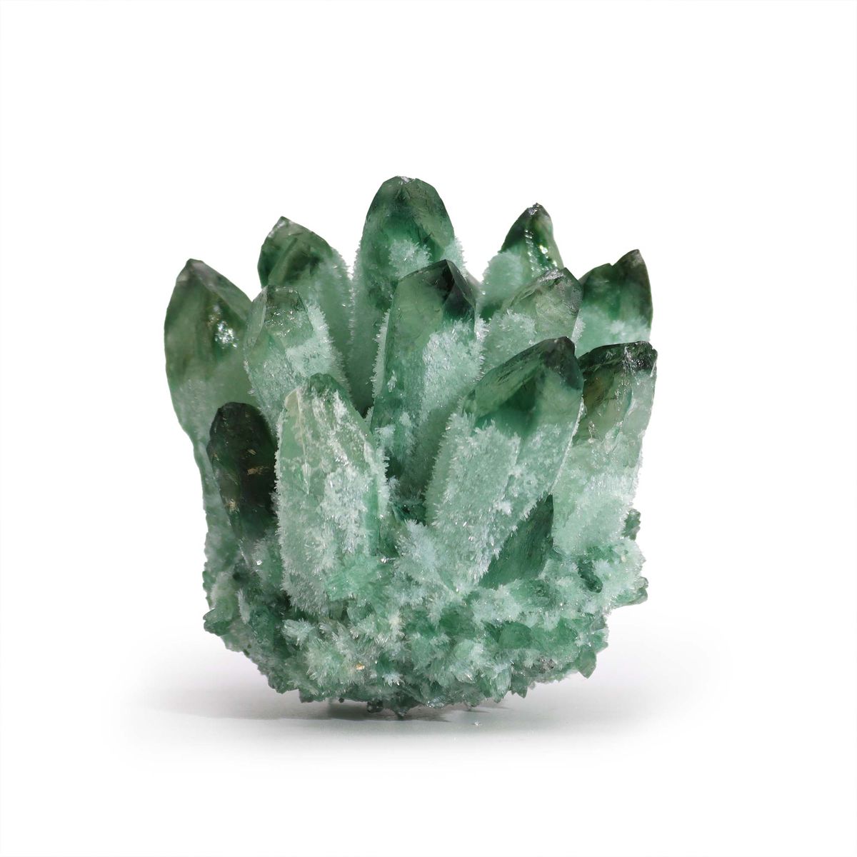 Cacho de Quartzo Natural Artesanal - Quartzo Fantasma Verde (aprox. 250-300 g, 8 cm)