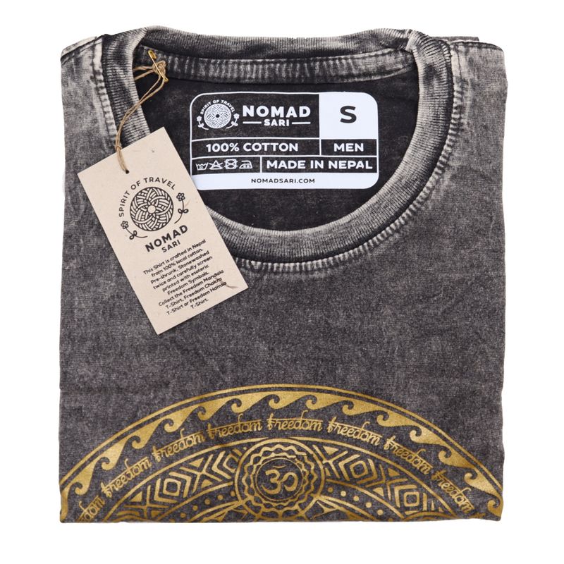 T-shirt Délavé - Chakra - Gris Foncé