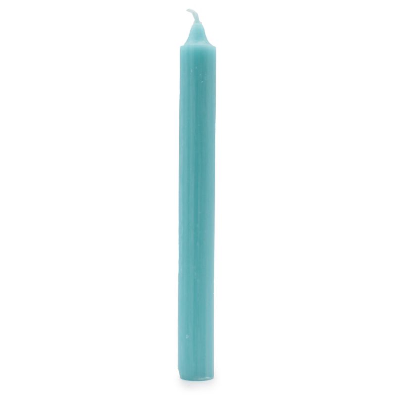 Bulk Solid Colour Dinner Candles - Rustic Aqua - Pack of 100