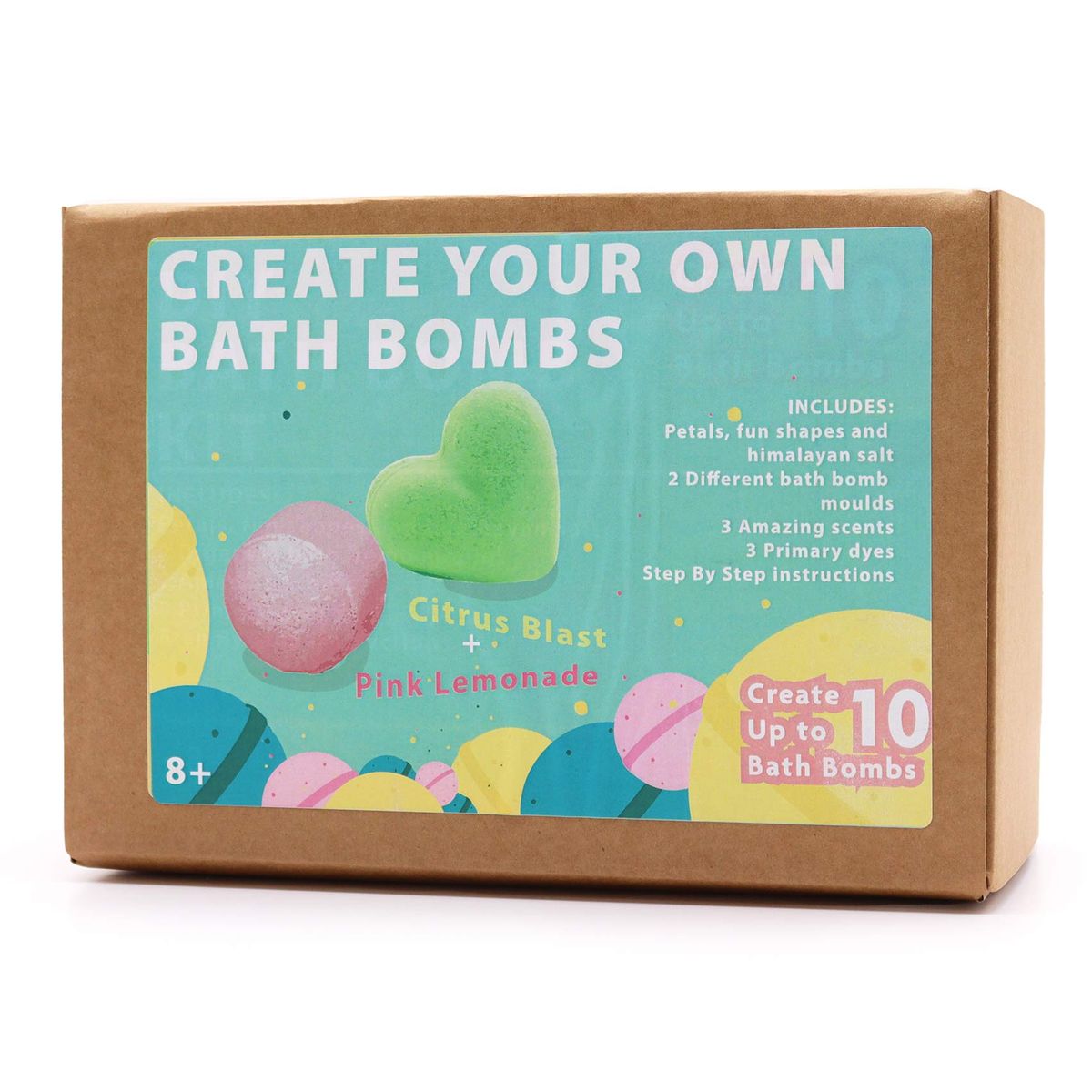 Kit de bombas de banho: limonada rosa e explosão cítrica
