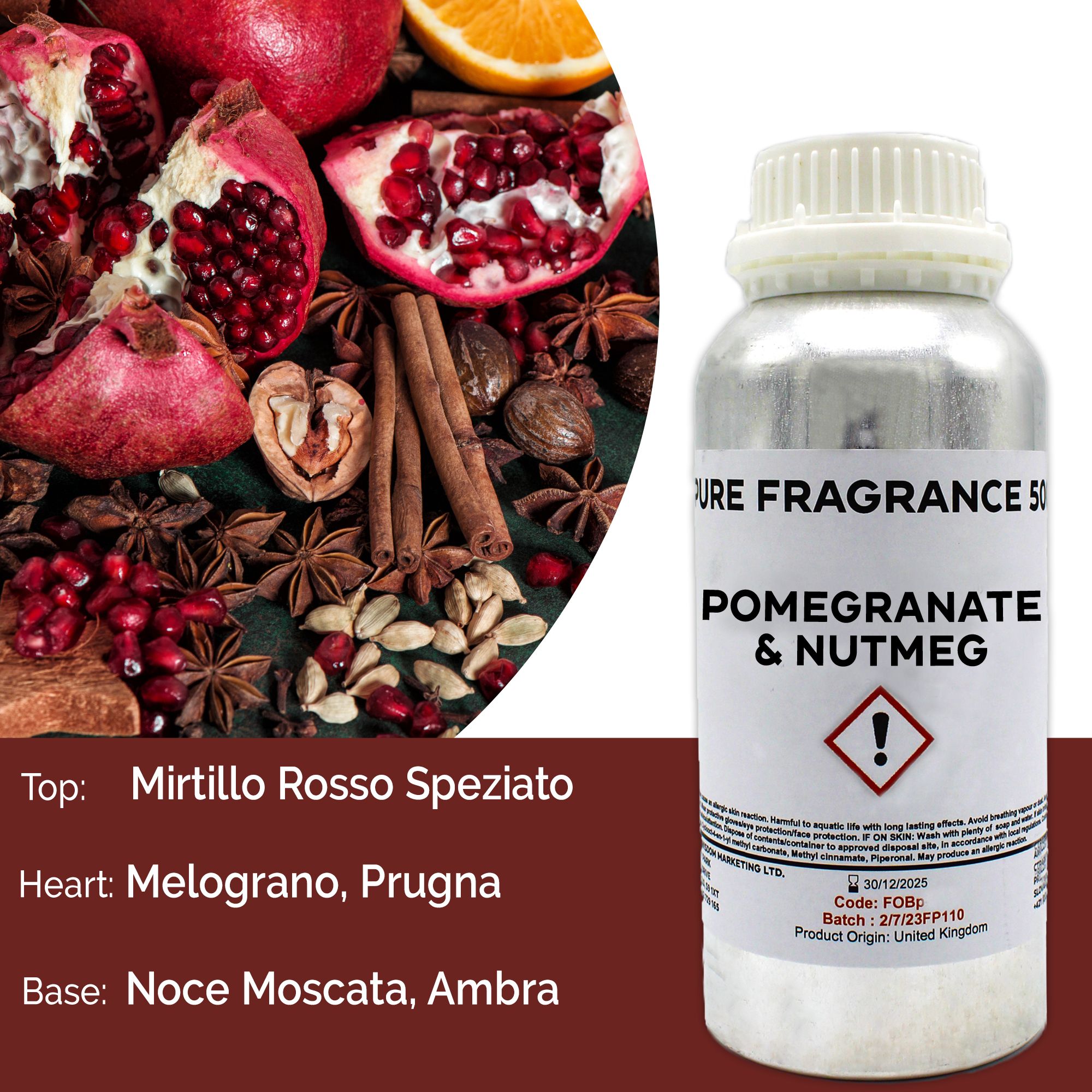 Fragranza Pura 500g - Melograno & Noce Moscata
