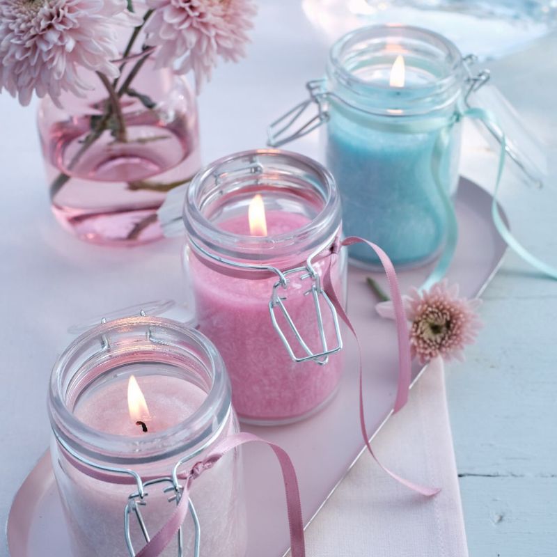 Pure Olive Wax Jar Candle - Antique Rose