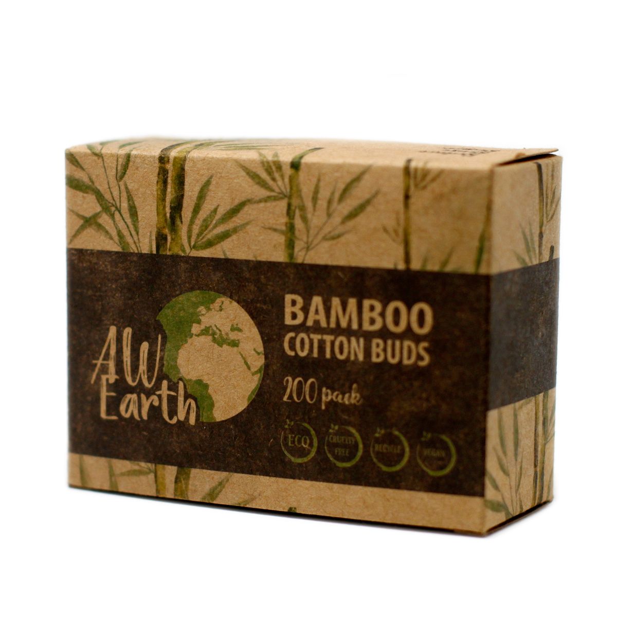 Caixa de 200 cotonetes de bambu