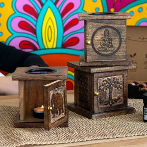 Quemadores de aceite de madera de mango