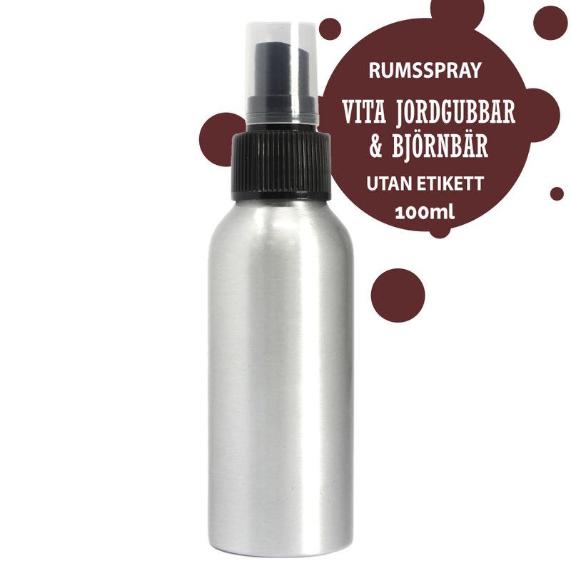 Pokojový Sprej bez Etikety - 100ml - Bílá Jahoda a Ostružina