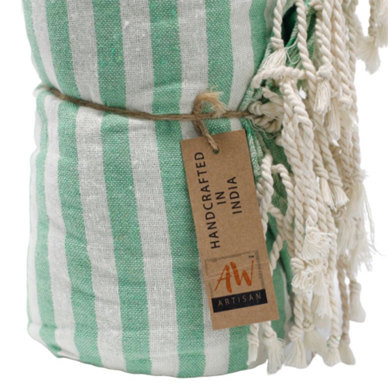 Serviette Paréo Coton - 100x180 cm - Vert Picnic