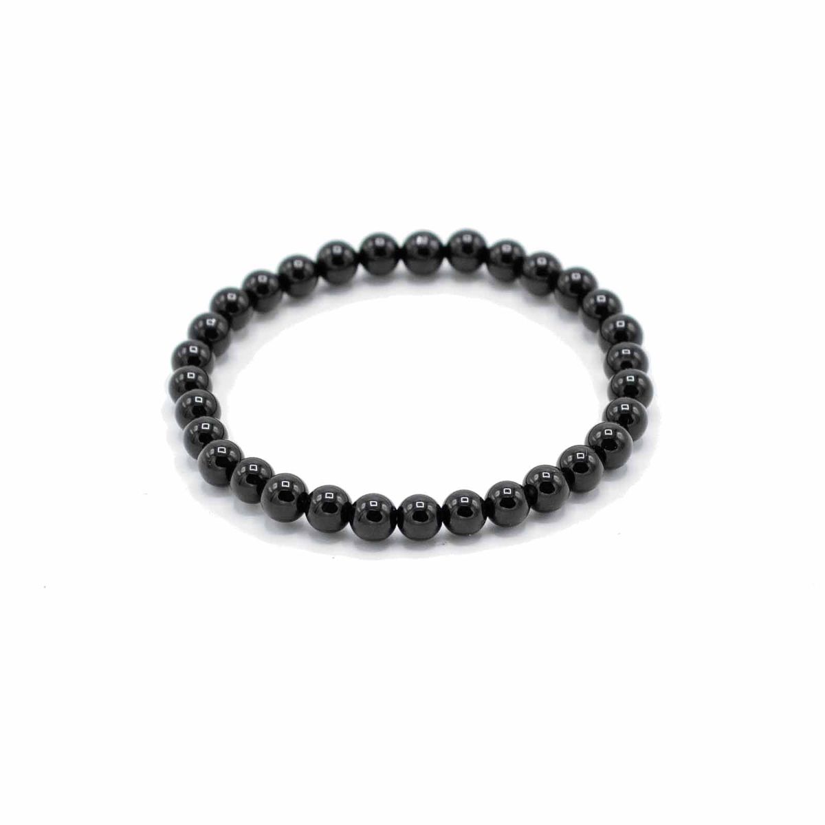 Pulseira de Manifestação com Pedras Preciosas - Ágata Preta - Proteção