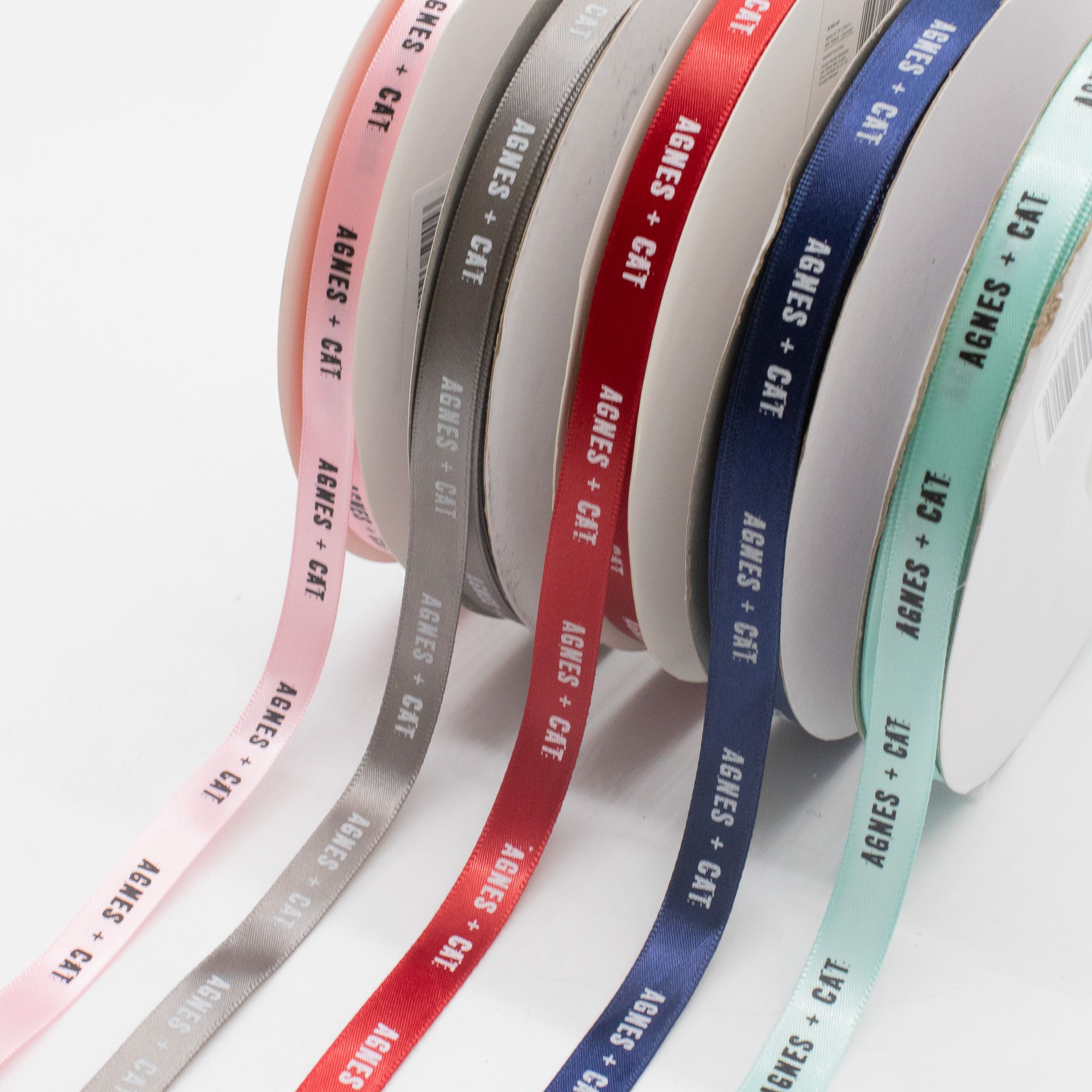 Agnes + Cat Branded Ribbon - Pink (12mm x 90m)