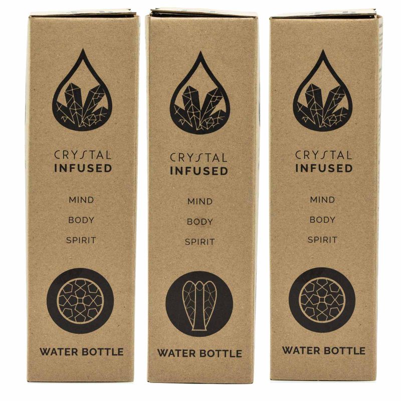 Crystal Infused Glass Water Bottle Starter Pack