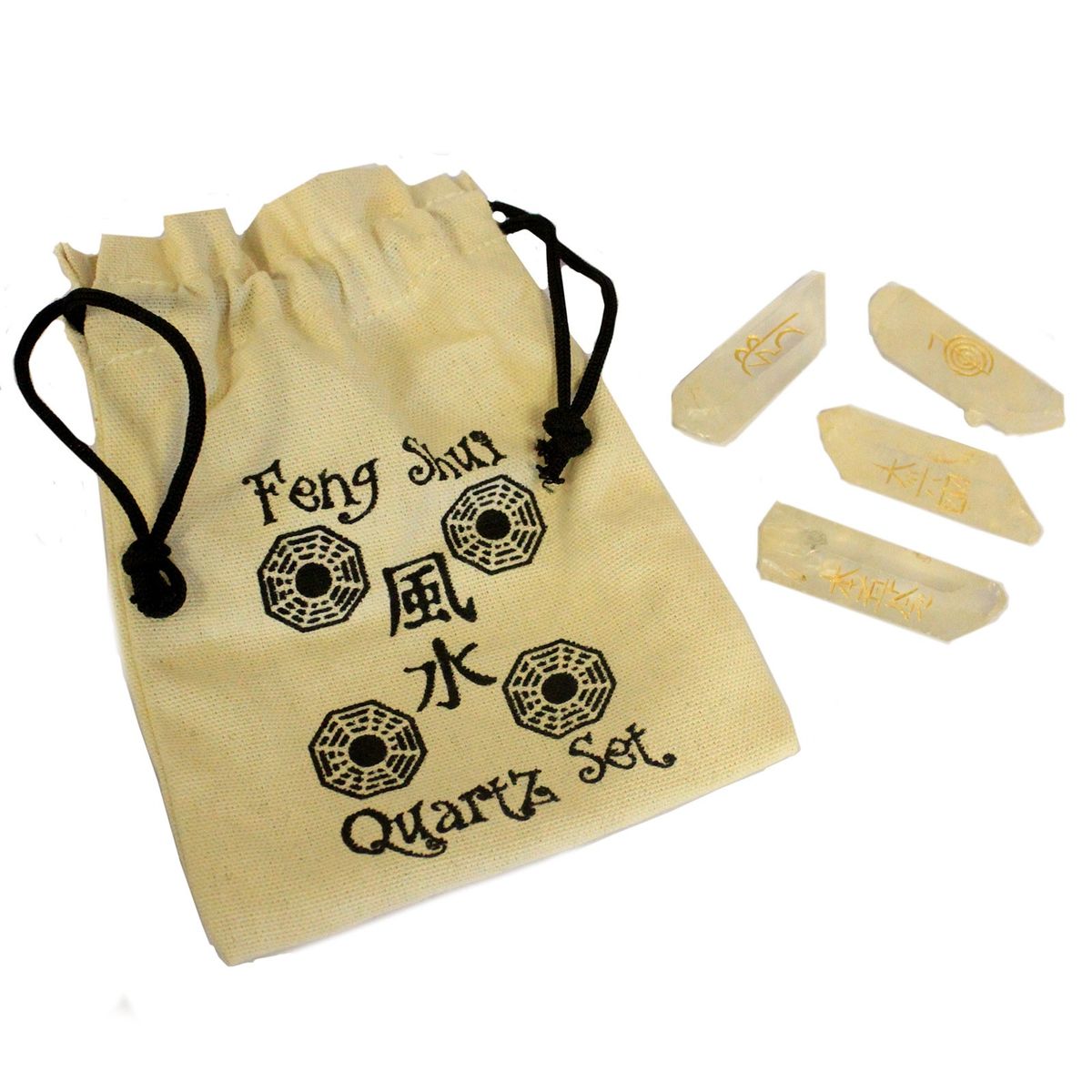 Conjunto de quartzo natural Fengshui Quatra-Conjunto