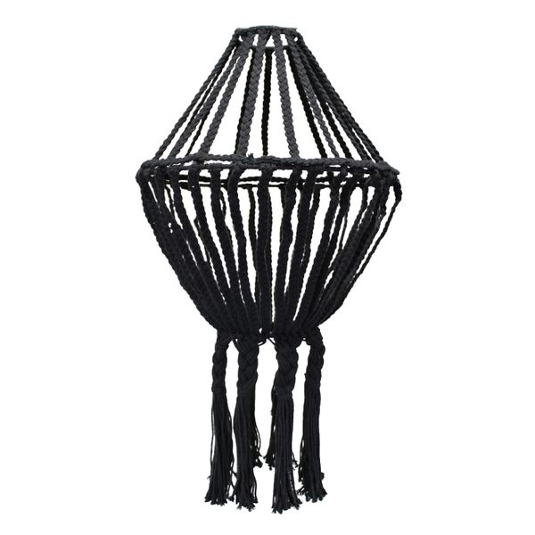 Candeeiro de Teto Macramé Grande - Preto