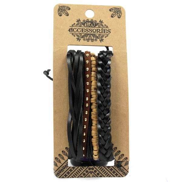 Set de Bracelet pour Homme - Noir (assortis)