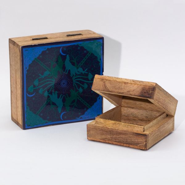 Enamelled Wooden Trays and  Boxes