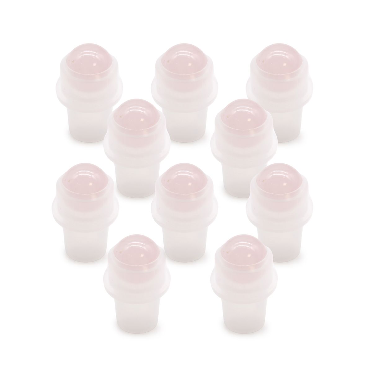 Ponta de rolo de pedras preciosas para frasco de 5 ml - Quartzo rosa