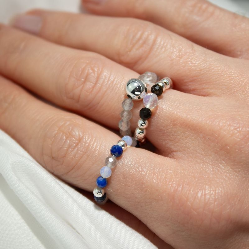 Ring Sets Nymph Spirit Gemstone - Northern Lights