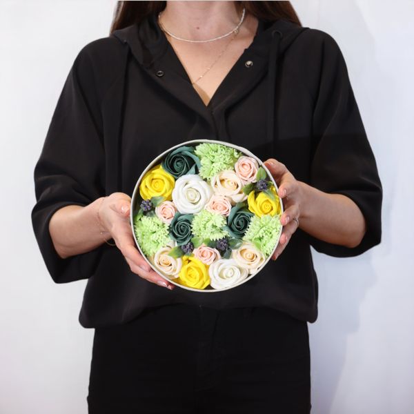 Boîte Ronde - Printemps - Jaune & Vert