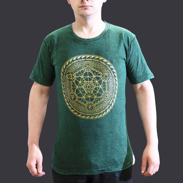 T-shirt Délavé - Chakra - Vert