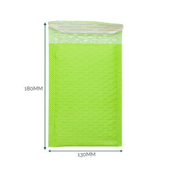 Sobre burbuja de polietileno verde (130x180+40mm)