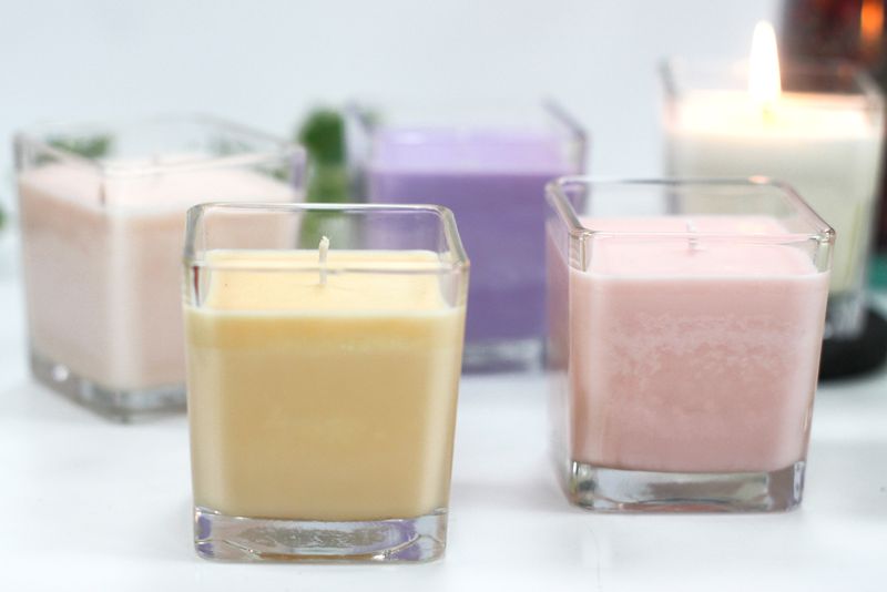 Bougies Cire de Soja Sans Étiquette- Smoothie Pêche