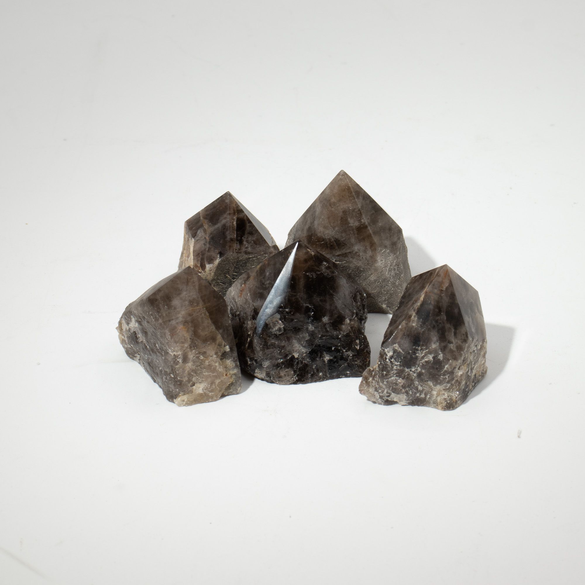 Pontas de Pedras Naturais (0,7kg) - Quartzo Fumado (aprox. 5-6 peças)