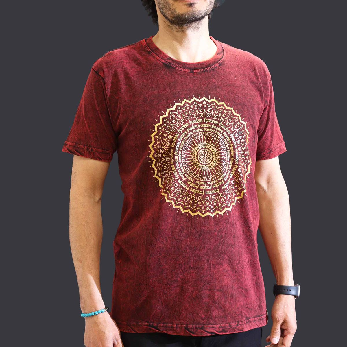 Camiseta Nomad Sari Média - Mandala - Marrom