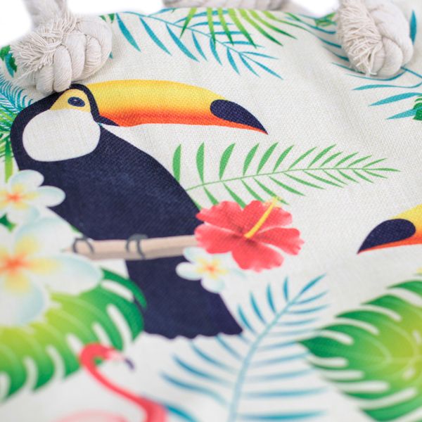 Sac Classique à Corde -  Toucan Tropical