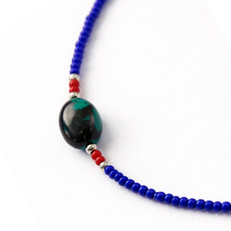 Fine Nepalese Lapis & Turquoise Pendant - Necklace (42cm)