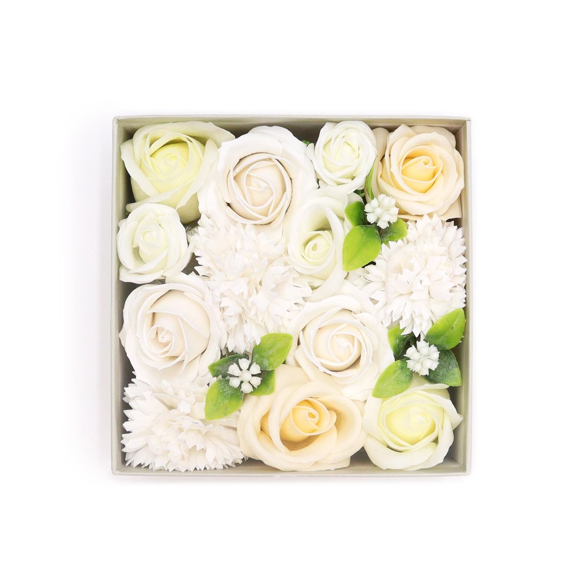 Caixa Quadrada - Bênçãos de Casamento - Branco e Marfim