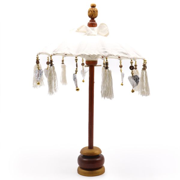 Guarda-sol de Bali de Decoração Interior - Lona - Natural - 40cm