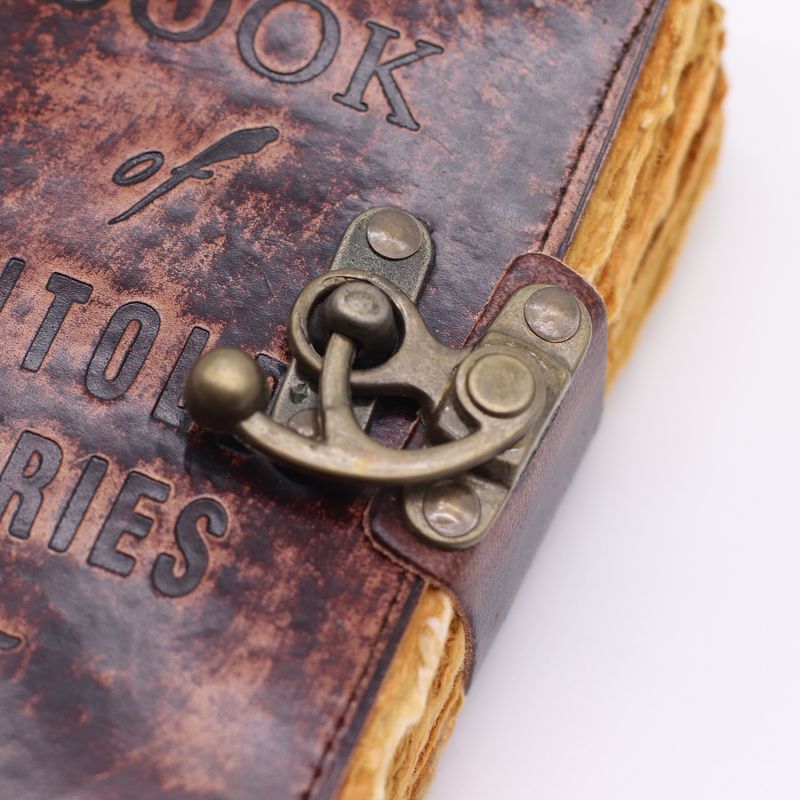 Шкіряний Блокнот "The Book of Untold Stories" із Необрізаним Краєм 13х10 см