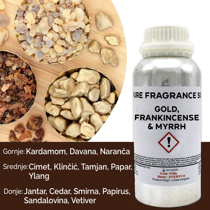 Gold, Frankincense & Myrrh Pure Fragrance Oil - 500ml