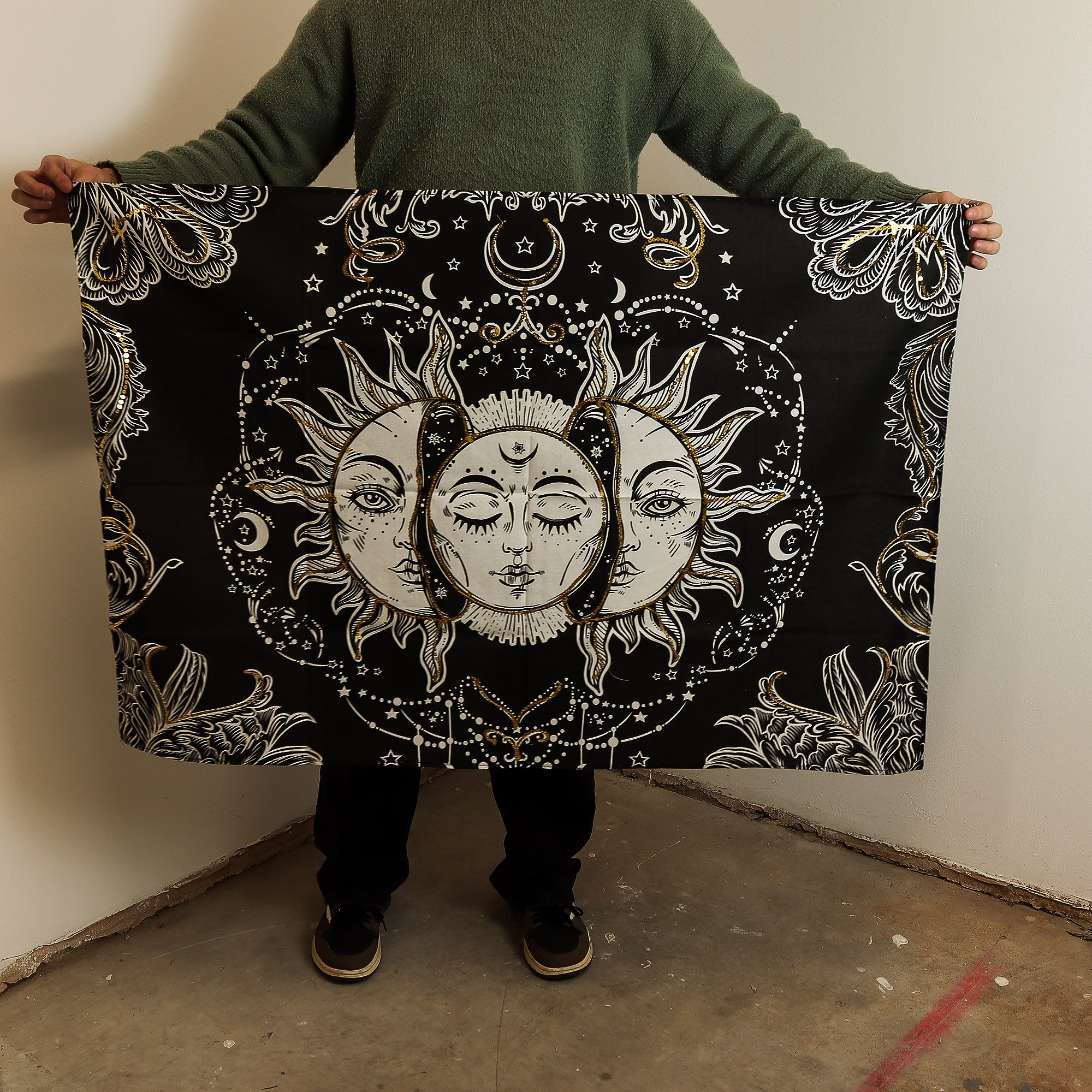 Arte de pared de algodón (70x110cm) - Diosa del Sol