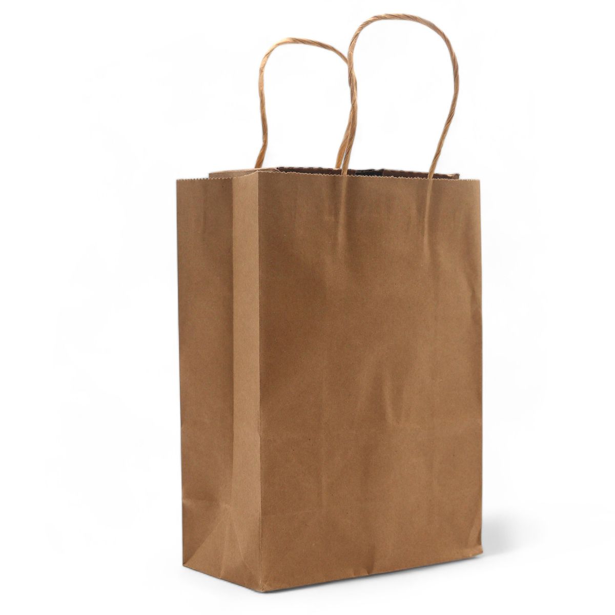 Saco de papel grande com alça (26x32x12 cm) - Natural (130 g)