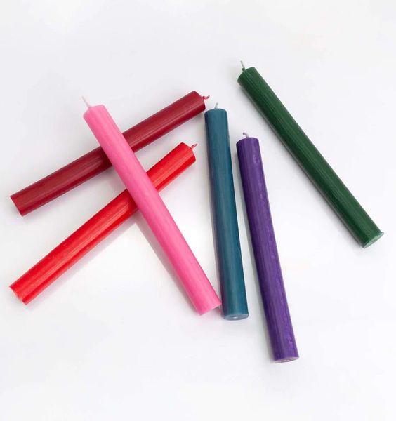 Bulk Solid Colour Dinner Candles - Rustic Red - Pack of 100