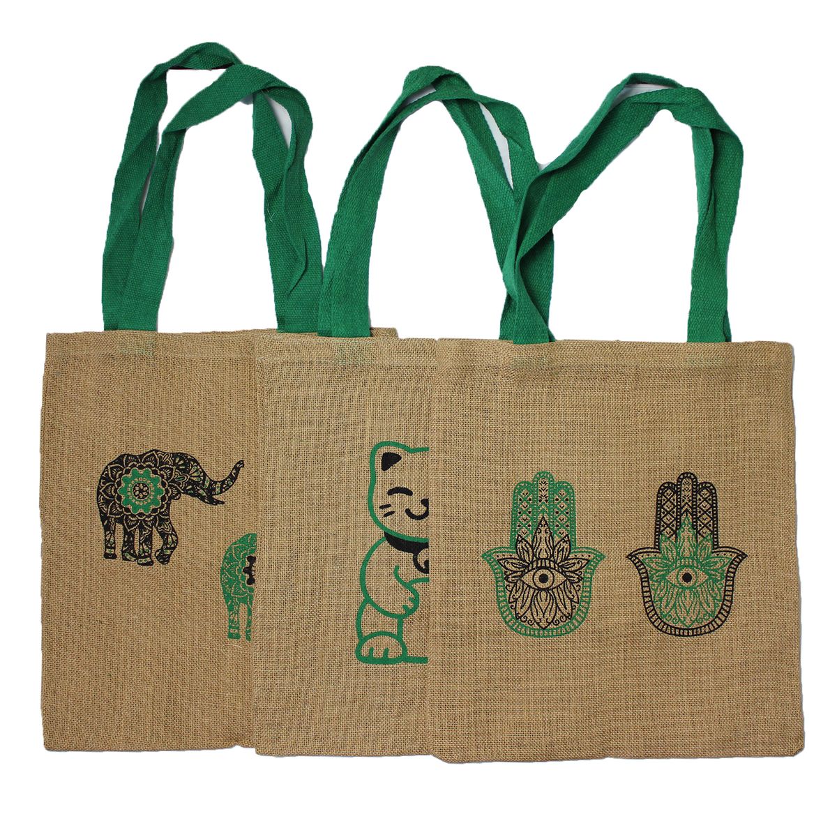 Saco de juta grande - 3 designs (aleatório)