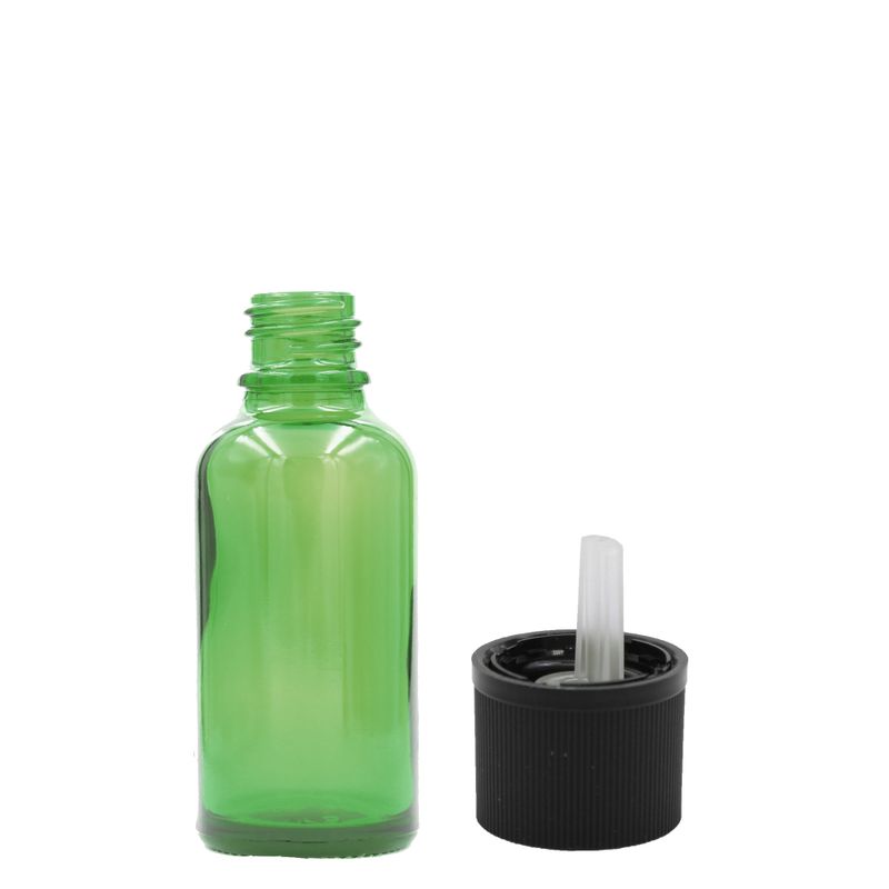 5ml Zelená Skleněná Lahvička - Bez Uzávěru