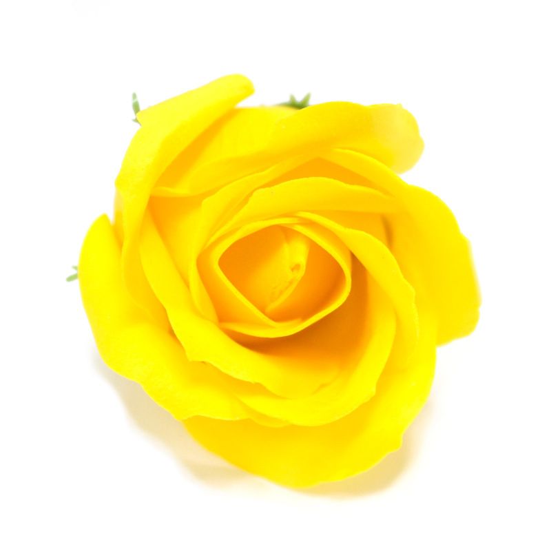 Roses de Savon  pour Bouquet- Medium/Jaune
