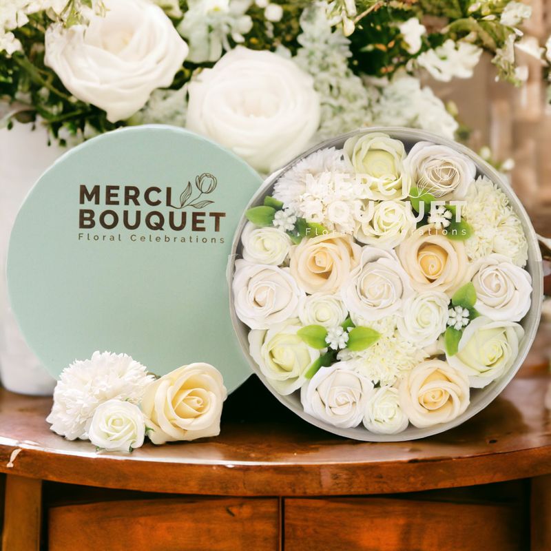 Boîte Ronde - Mariages - Blanc & Ivoire